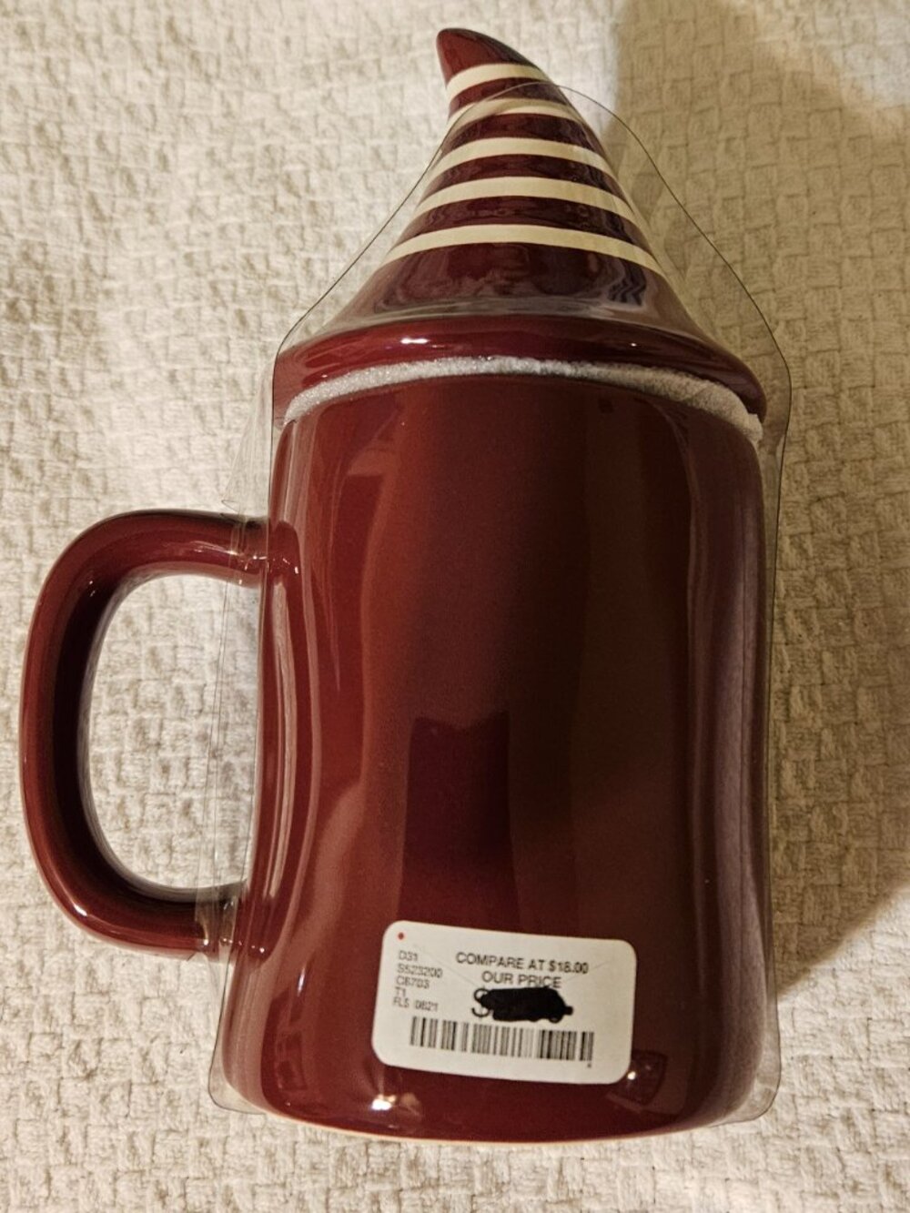 NWT Rae Dunn Cozy Gnome in Burgundy from Artisan Collection Coffee/Tea Mug - Picture 3 of 5